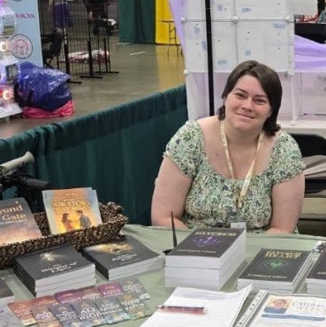 Catherine at a book event